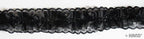 Detail of the texture of black decorative elastic lace