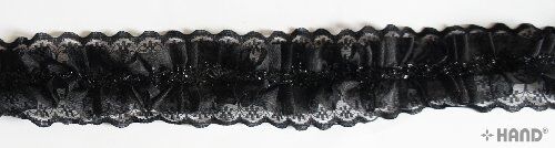 Nylon Decorative Elastic Lace Trim - 5 meters (T09 Black)