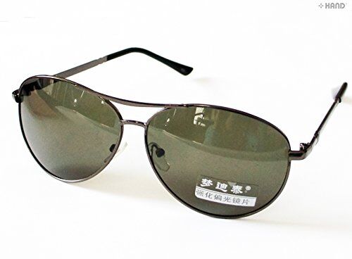 Close-up of tinted lenses on polarised aviator sunglasses.