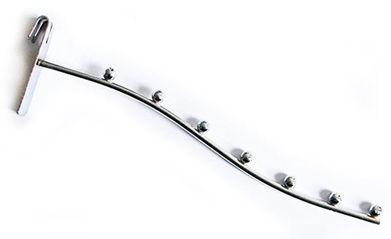 25cm sloping display arm with 7 balls for slatwall