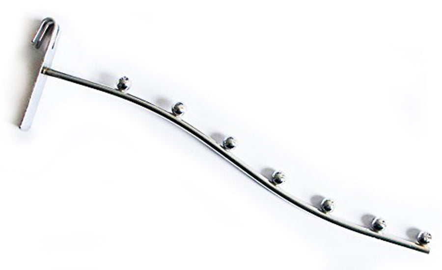 25cm 7 Ball Sloping Display Arm for Slatwall - pack of 3 (SRM14)