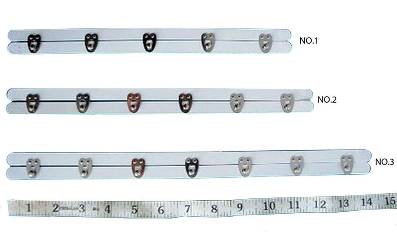 No.3-7 locks corset basque fastener displayed on a white background.