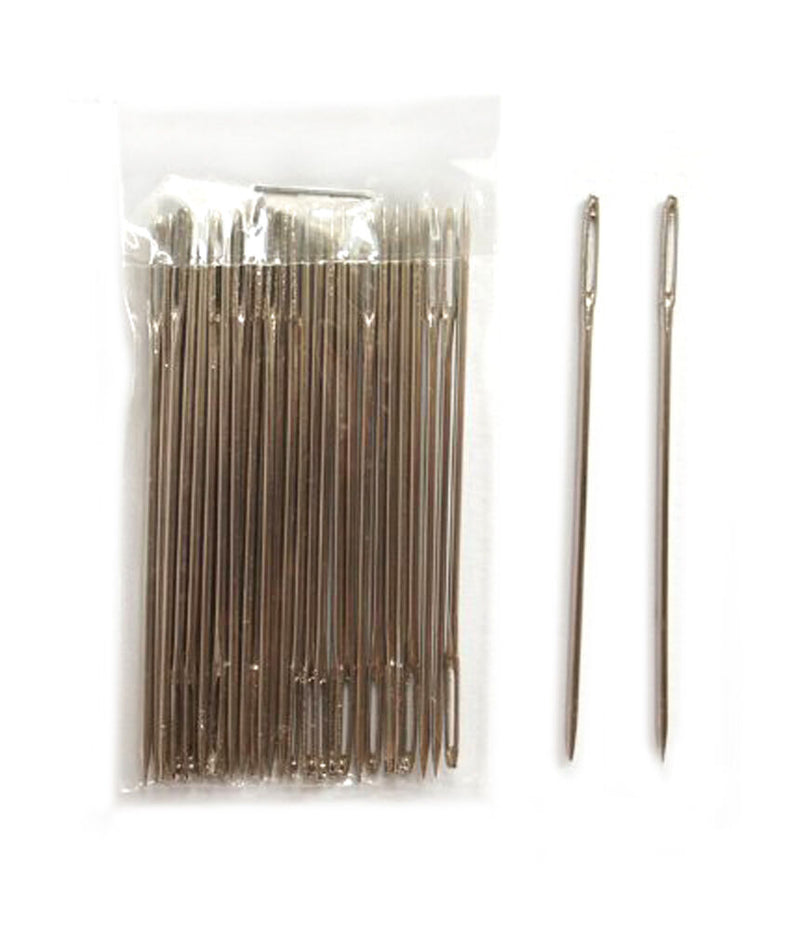 Pack of extra large opening sewing needles displayed on a white background.