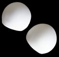 Two pairs of XL white comfortable bra pads displayed.