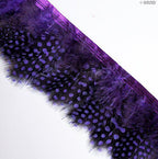 GF Guinea Fowl Feather Fringe 2.5 inches/ w- appx 2 metres (GF03 Purple)