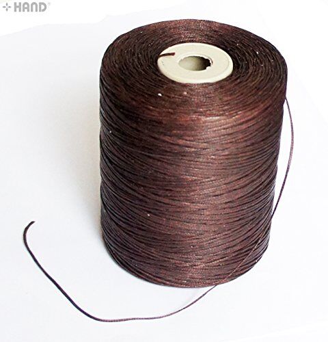 210D Assorted Colours Leathercraft Antislip Waterproof Flat Braided Waxed String 1.5mmW - 680 metres (Coffee)