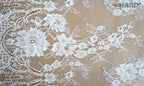 Black corded lace used in a quilt embellishment