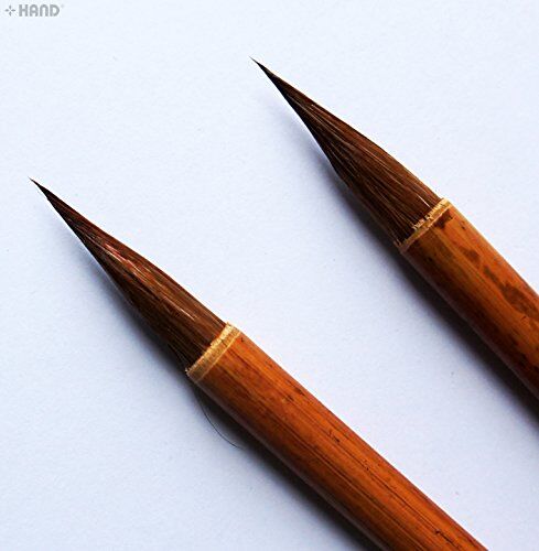 Close-up of the bristles of the bamboo calligraphy brush.