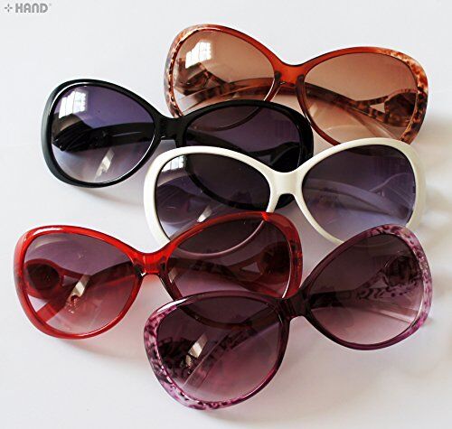 Side view of assorted colours in ladies sunglasses pack.