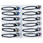 Stylish Crystal Butterfly Hair Clips Barrettes - Pack of 3 Pairs