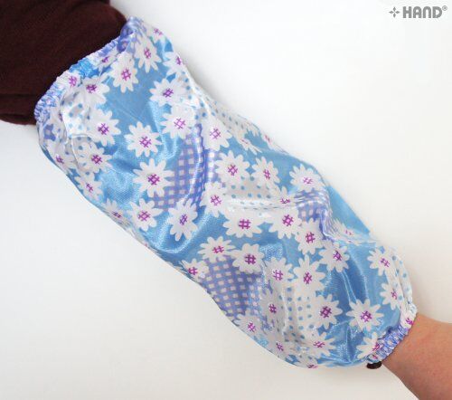 Close-up of a waterproof satin sleeve arm protector showing texture