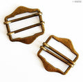 Antique gold metal buckle for shoe boots