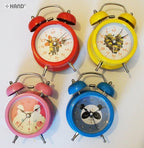 Close-up of the silent mechanism in the kids' alarm clock