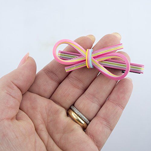 Close-up of colourful candy striped hair clip barrette