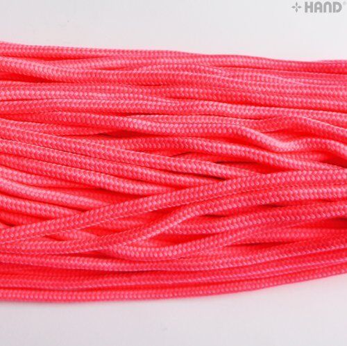 Decorative Garment Nylon 5mm Wide String - Assorted Colours - 10 metres (Fluorescent Pink)