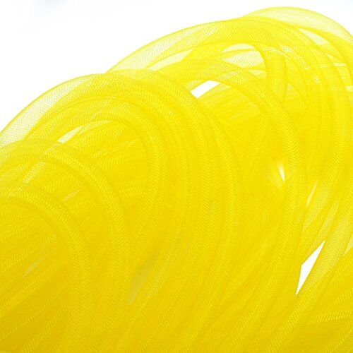 30 metres of 8 mm diameter lemon yellow tubular crin trim