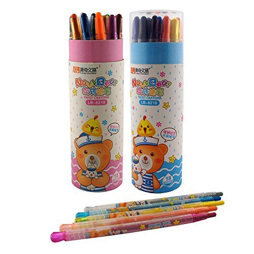 Navy Bear Kids Waterproof Crayons in a pack of 18