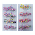 Assorted colours of candy striped hair clip barrettes