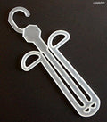 Pack of 20 plastic white shoe slipper display hangers