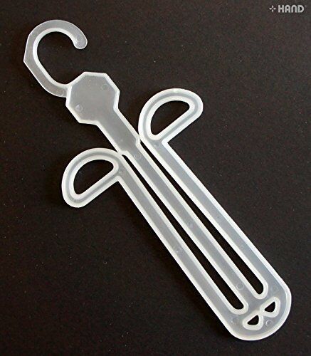 Pack of 20 plastic white shoe slipper display hangers