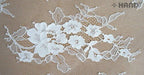 Black corded lace trim on a sewing project