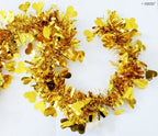 Full view of 1.75m heart tinsel garland pack
