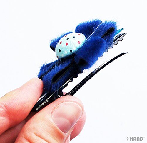 Variety of colours in suede flower hair clips with rhinestones