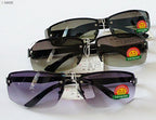 Side view of the assorted colours sunglasses highlighting their stylish design.