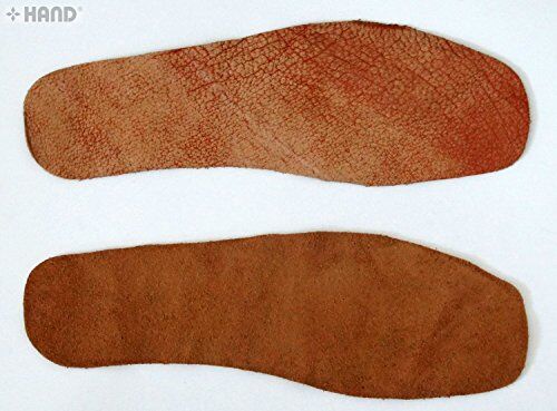 Two pairs of brown leather insoles for men's shoes