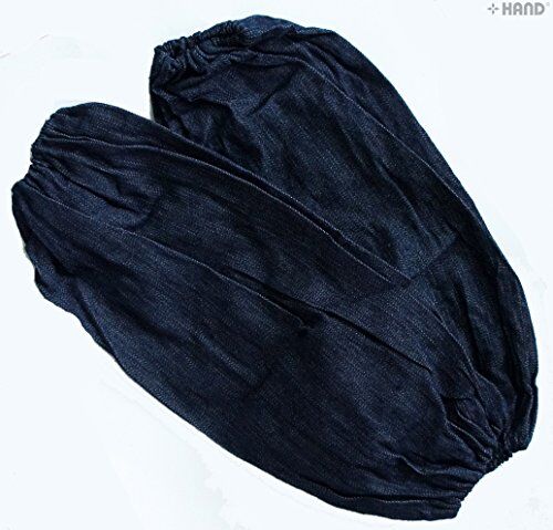 Denim sleeve arm protectors displayed alongside the apron