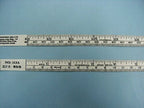 Extra length tailors tape measure showing inch and cm markings.