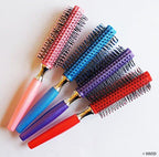 Side view of the plastic curly hair styling brush