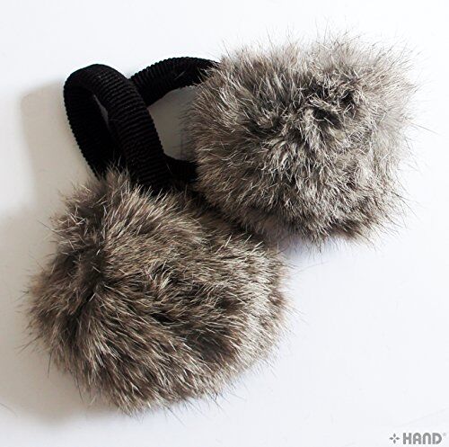 d - 2.5" (real grey rabbit fur)