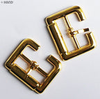 H6236 Metal 23mm Shoe Buckle - 5 Pairs - Assorted Colours (Gold Tone)