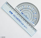 ZG-1917 Small Pocket Quality Plastic Set of 4 Rulers in handy Case - 2 Sets
