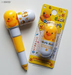 Close-up of the duck design on the extendable pen