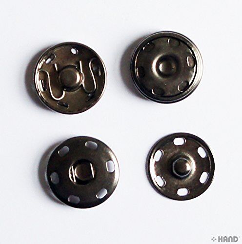 Dark copper snap studs arranged neatly for easy viewing