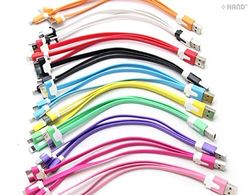 Pack of 2 noodle charging cables displayed together