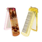 Travel-friendly hair brush and comb set displayed on a flat surface.