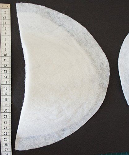 Close-up of the white canvas material of shoulder pads