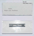 Three premium hard plastic name badges, 75x30mm each.