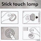 Stick lamp showing bright LED light in a dark space