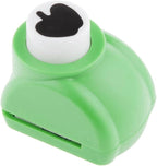 Apple shape craft paper punch in use on colourful paper