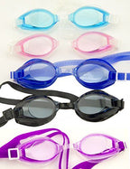 YG-7008 Black Swimming Goggles - Ergonomic Design with 100% U.V. Protection and Anti-Fog Coating