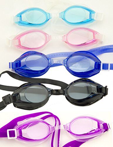 YG-7008 Black Swimming Goggles - Ergonomic Design with 100% U.V. Protection and Anti-Fog Coating