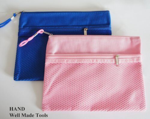 Two A5 small fabric tool bags in vibrant colours.