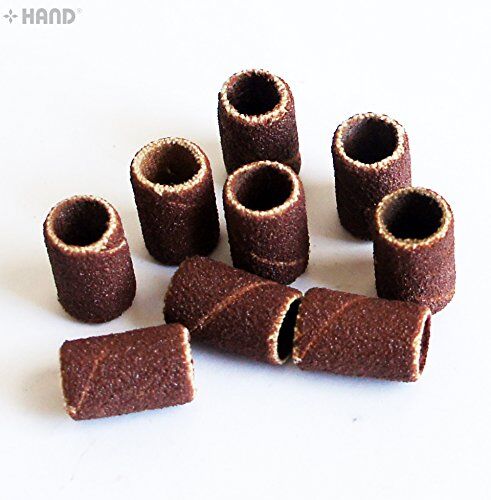 Close-up of a drum sanding band on a rotary tool