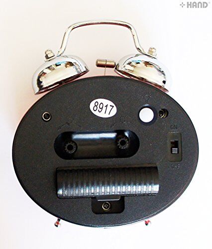 Alarm clock showing time with a colourful design