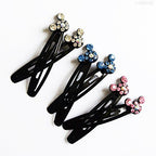 CHC Beautiful Shiny Diamante Crystal Assorted Designs and Colours Hair Clips for All Ages - Pack of 3 Pairs (CHC01)
