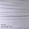 20 metres of white polyester woven sewing elastic on a spool